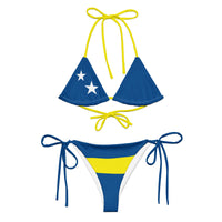 Curacao Flag string bikini - Conscious Apparel Store