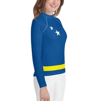 Curacao Flag Youth Rash Guard - Conscious Apparel Store