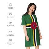 Dominica Flag T-shirt dress - Conscious Apparel Store