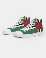 Dominica Flag Women's Hightop Canvas Shoe - Conscious Apparel Store