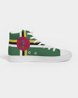 Dominica Flag Women's Hightop Canvas Shoe - Conscious Apparel Store