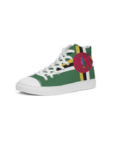 Dominica Flag Women's Hightop Canvas Shoe - Conscious Apparel Store