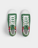 Dominica Flag Women's Hightop Canvas Shoe - Conscious Apparel Store