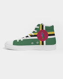 Dominica Flag Women's Hightop Canvas Shoe - Conscious Apparel Store