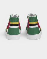 Dominica Flag Women's Hightop Canvas Shoe - Conscious Apparel Store