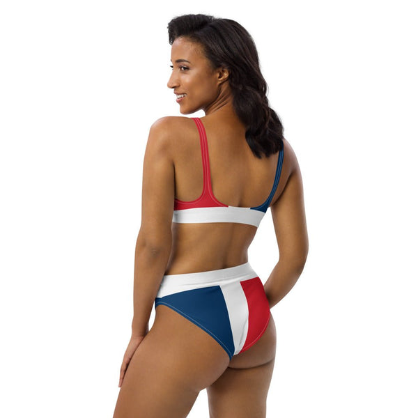  Jndtueit USA Flag Women's High Waist Ruched Bikini