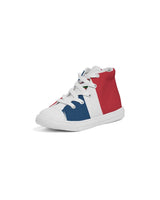 Dominican Republic Flag Kids Hightop Canvas Sneakers - Conscious Apparel Store