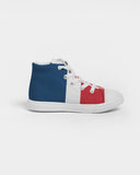 Dominican Republic Flag Kids Hightop Canvas Sneakers - Conscious Apparel Store