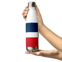 Dominican Republic Flag Stainless Steel Water Bottle - Conscious Apparel Store
