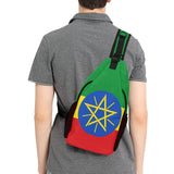 Ethiopia Flag Men's Casual Chest Bag - Conscious Apparel Store