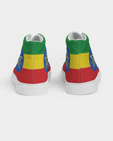 Ethiopia Flag Men's Hightop Canvas Shoe - Conscious Apparel Store