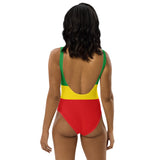 Ethiopia Flag One-Piece Swimsuit - Conscious Apparel Store