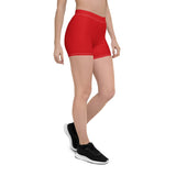 Ethiopia Flag Red Leggings Shorts - Conscious Apparel Store