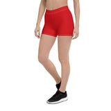 Ethiopia Flag Red Leggings Shorts - Conscious Apparel Store