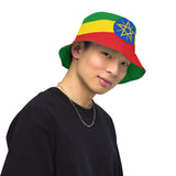 Ethiopia Flag Reversible bucket hat - Conscious Apparel Store