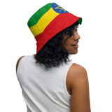 Ethiopia Flag Reversible bucket hat - Conscious Apparel Store