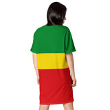 Ethiopia Flag T-shirt dress - Conscious Apparel Store