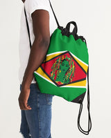 Guyana Flag Canvas Drawstring Bag - Conscious Apparel Store