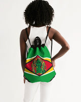 Guyana Flag Canvas Drawstring Bag - Conscious Apparel Store