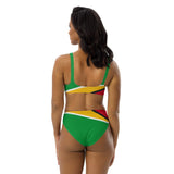 Guyana Flag high-waisted bikini - Conscious Apparel Store