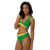 Guyana Flag high-waisted bikini - Conscious Apparel Store