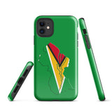 Guyana Flag Map Tough Cellphone Case for iPhone® - Conscious Apparel Store