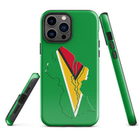 Guyana Flag Map Tough Cellphone Case for iPhone® - Conscious Apparel Store