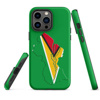 Guyana Flag Map Tough Cellphone Case for iPhone® - Conscious Apparel Store