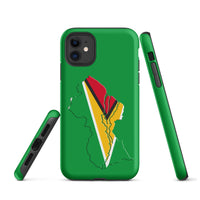 Guyana Flag Map Tough Cellphone Case for iPhone® - Conscious Apparel Store