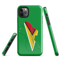 Guyana Flag Map Tough Cellphone Case for iPhone® - Conscious Apparel Store