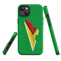 Guyana Flag Map Tough Cellphone Case for iPhone® - Conscious Apparel Store