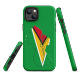 Guyana Flag Map Tough Cellphone Case for iPhone® - Conscious Apparel Store