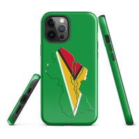 Guyana Flag Map Tough Cellphone Case for iPhone® - Conscious Apparel Store