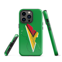 Guyana Flag Map Tough Cellphone Case for iPhone® - Conscious Apparel Store