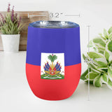 Haiti Flag 12oz Wine Tumbler - Conscious Apparel Store