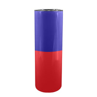 Haiti Flag 20oz Tall Skinny Tumbler with Lid and Straw - Conscious Apparel Store