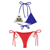 Haiti Flag string bikini - Conscious Apparel Store