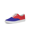 Haiti Flag Women's Lace Up Canvas Shoe - Conscious Apparel Store