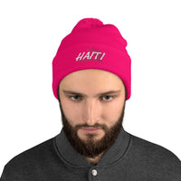 Haiti Map Pom-Pom Beanie - Conscious Apparel Store