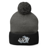 Haiti Map Pom-Pom Beanie - Conscious Apparel Store