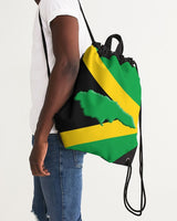 Jamaica Flag Map Canvas Drawstring Bag - Conscious Apparel Store