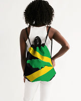 Jamaica Flag Map Canvas Drawstring Bag - Conscious Apparel Store