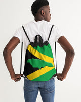 Jamaica Flag Map Canvas Drawstring Bag - Conscious Apparel Store