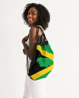 Jamaica Flag Map Canvas Drawstring Bag - Conscious Apparel Store