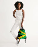 Jamaica Flag Map Canvas Drawstring Bag - Conscious Apparel Store