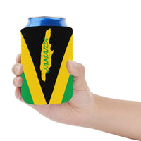 Jamaica Flag Neoprene Can Cooler 4" x 2.7" dia. - Conscious Apparel Store