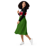 Kenya Flag long sleeve midi dress - Conscious Apparel Store
