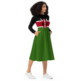 Kenya Flag long sleeve midi dress - Conscious Apparel Store