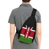 Kenya Flag Men's Casual Chest Bag - Conscious Apparel Store