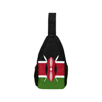 Kenya Flag Men's Casual Chest Bag - Conscious Apparel Store